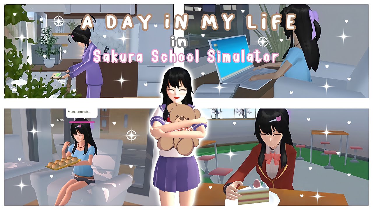 A DAY in MY LIFE IN SAKURA SCHOOL SIMULATOR || It is Rain