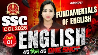 SSC CGL 2026 | SSC CGL English Classes | Fundamentals of English One Shot | Day 1 | By Bharti Mam