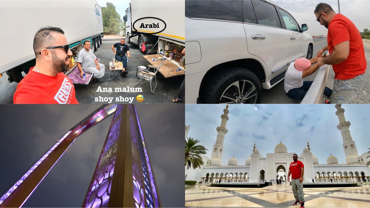 UAE ki Biggest Mosque dekh DUBAI nikl gye or Honey ki Tabiyat khraab 🙄