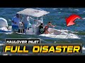BOAT GOES UNDER — SECONDS FROM SINKING AT HAULOVER INLET | BOAT ZONE