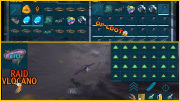 (ARK MOBILE)RAID VOLCANO 🔥 OP LOOT 😱 PART 2 (phoniX gaming)