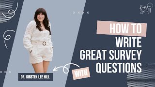 How to Write Great Survey Questions | Makeover for YouTube