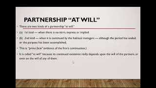 Chapter 2 Part 1-OBLIGATIONS OF PARTNERS AMONG THEMSELVES