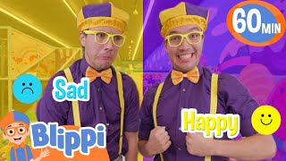 Happy Blippi Vs. Sad Blippi | Opposite Day | Blipppi Educational Videos For Kids