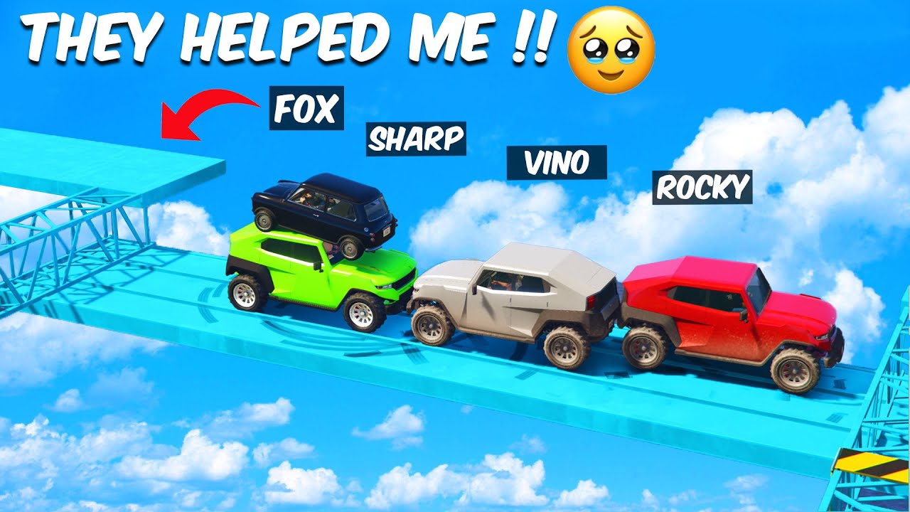 My Friends Helped Me To Finish The Race | Gta 5 Funny Moments - Black FOX