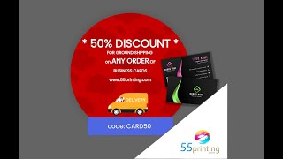 50% off Ground Shipping for Business Cards