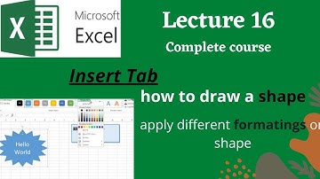 #how to draw  shape in excel  || use of bring forward & send backward option || hindi/urdu