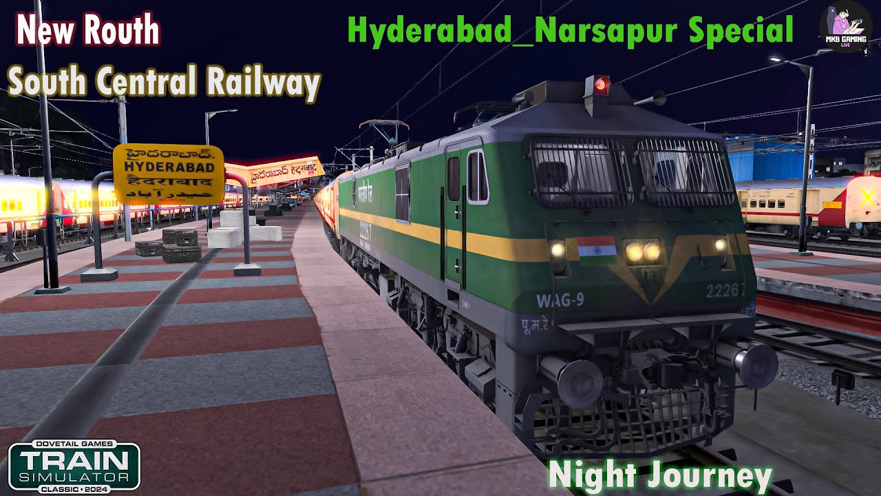 New Routh SCR Guys |Hyderabad-Narsapur Spl | So Real stick Day Journey |Wag9 Loco Hold | Icf Cocah |