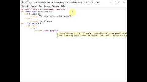 Python Program to Calculate Gross Pay
