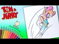 Мультфильм Том и Джерри Раскраски для Детей. Том и Джерри раскраска для маленьких