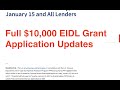 Full $10,000 EIDL Grant Updates | New PPP Application Updates