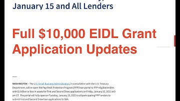 Full $10,000 EIDL Grant Updates | New PPP Application Updates