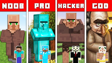 Minecraft Battle: VILLAGER MUTANT CHALLENGE - NOOB vs PRO vs HACKER vs GOD in Minecraft Animation
