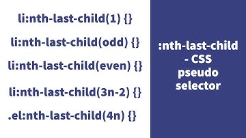 :nth-last-child - CSS Pseudo Selector Explained !