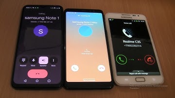 Over the Horizon Incoming call&Outgoing call at the Same Time Realme c35+Samsung Galaxy Note 1 White