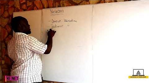 SHS 2 Core Mathematics | Variation