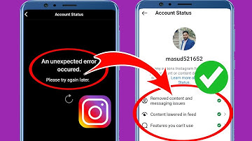 Fix Instagram Account Status An Unexpected Error Occurred.[100% Working]
