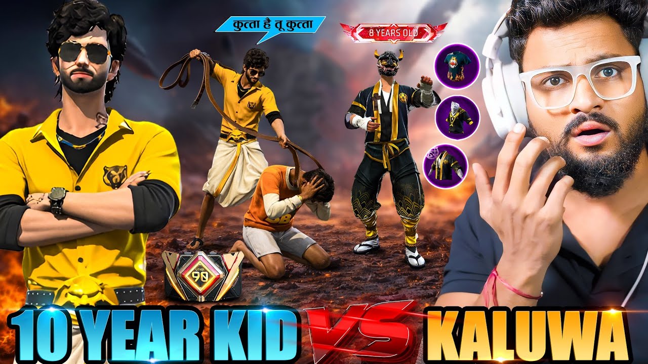 8 YEAR OLD GOLDEN X 10 YEAR OLD V BADGE VS KALA BACHHA 😱Golden S2 Call Me Noob आजा 1 vs 8 में !! 😤