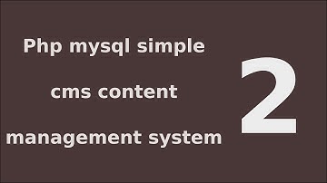php mysql simple cms content management system tutorial - 2 Process Login Data A
