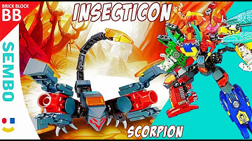 Insecticons Combiner ⚡️ Scorpion Speed build Lego Transformers, Unboxing & Assembly Sembo Block 6in1