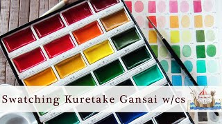 Swatching 36 Kuretake watercolours