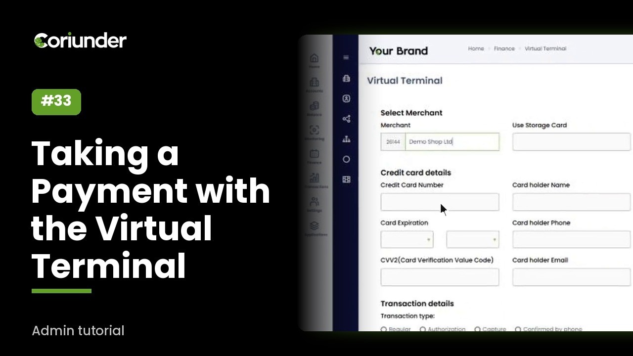 Taking a Payment with the Virtual Terminal