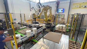 Hamrick Packaging Systems - P20 Robotic Palletizing Cell for Cases/Pails