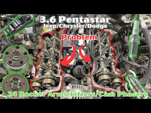 Jeep Wrangler JK JKU – Detailed 3.6 Engine TICK Repair Replacing All 24 Rocker Arms & Lifters