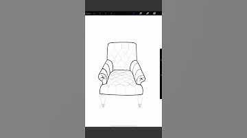 One minute Furniture Sketching In Procreate #shorts #digitalart