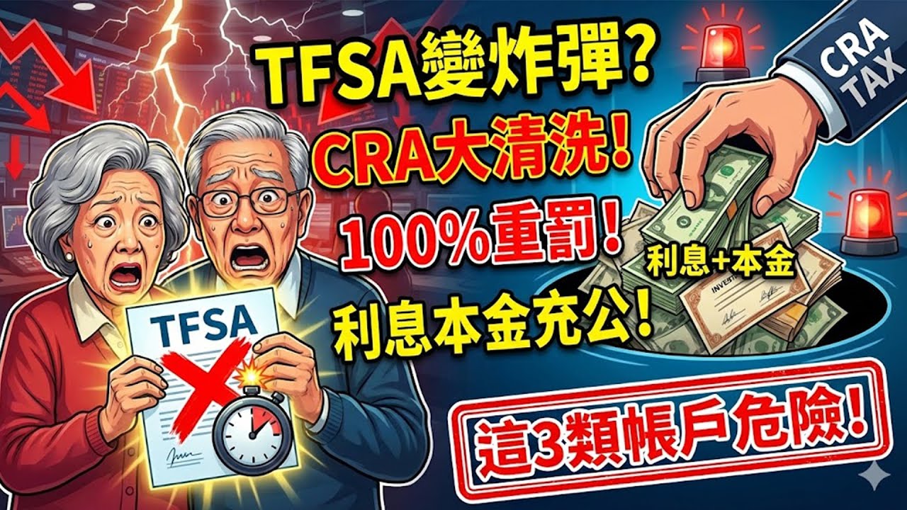 TFSA變稅務定時炸彈？CRA啟動「頻繁交易」大清洗，這3類帳戶將面臨100%重罰，利息本金全充公！#TFSA #免稅儲蓄帳戶 #CRA #加拿大稅務局 #稅務