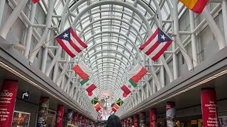 Walkthrough Chicago O’Hare airport via blue line