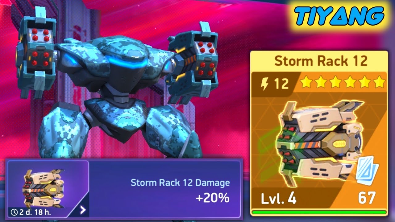Ultimate Storm Rack 12 Gameplay with Modifier - Mech Arena - YouTube