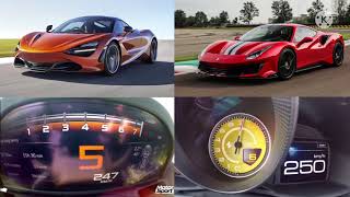 Ferrari 488 Pista vs McLaren 720S 0-300 kmh