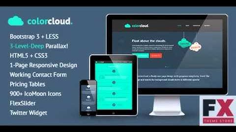 Preview ColorCloud - One-Page Design, 3-Layer Parallax