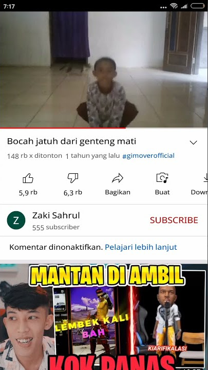 bocah jatuh dari genteng mati