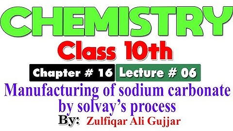 Manufacturing of Na2CO3 by solvay