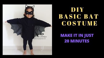 DIY HALLOWEEN BAT COSTUME || DIY BASIC BAT COSTUME || HALLOWEEN DIY