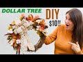 HIGH END DOLLAR TREE FALL WREATH/ How to make an expensive looking fall wreath from Dollar Tree