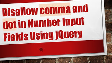 Disallow comma and dot in Number Input Fields Using jQuery