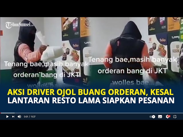 Aksi Driver Ojol Buang Bungkusan Orderan, Kesal Resto Lama Siapkan Pesanan class=