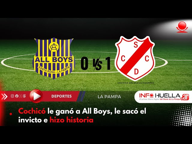 Cochicó le ganó a All Boys, le sacó el invicto e hizo historia