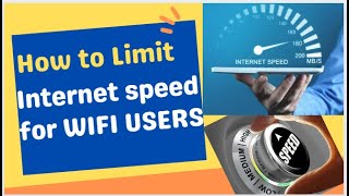 JioFiber - Limit Internet Speed for your WiFi User in JioRouter