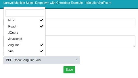Bootstrap multi select library | Select multiple option drop down | Multiple select in bootstrap