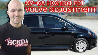 HOW TO: 2007-2008 Honda Fit Valve Lash Adjustment DIY