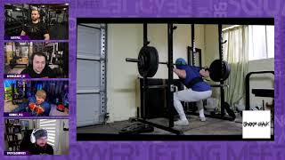 Twitch Powerlifting Meet Commentary - Squat 250 Lbs