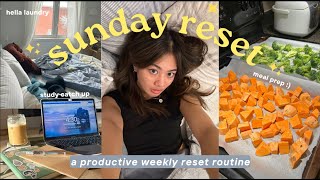 SUNDAY RESET | studying, cleaning, and prepping for the week ahead!
