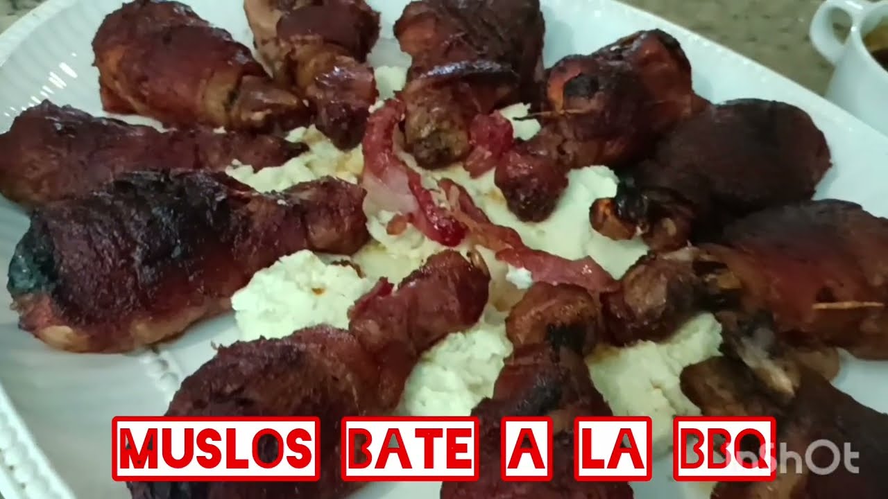 MUSLOS BATE A LA BBQ, receta Keto/Low carb 