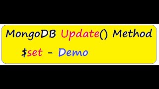 MONGODB UPDATE METHOD  DEMO