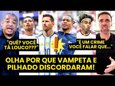 "QUÊ??? VOCÊ TÁ LOUCO??? É UM CRIME VOCÊ FALAR que..." VAMPETA E PILHADO DISCORDAM na COPA DO MUNDO!