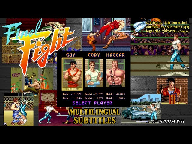 Opening Demo | Subtitles in 12 Languages – Final Fight (1989